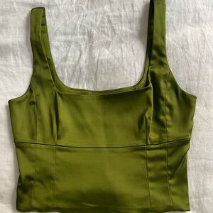 Wilfred cropped silk top